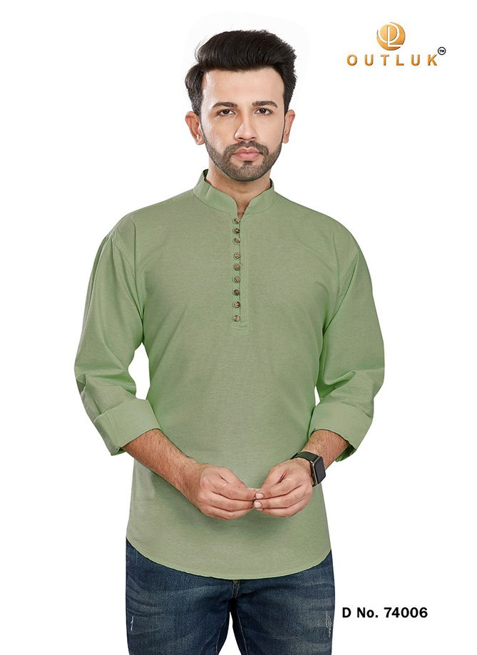 Outluk Vol 74 Mens Wear Wholesale Short Kurta Collection